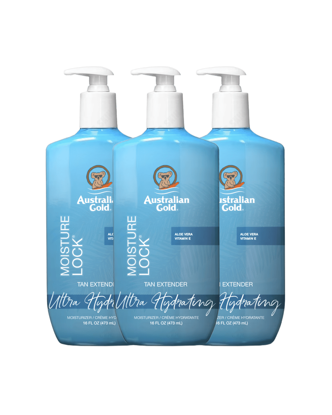 Australian Gold Moisture Lock Tan Extender 473ml - 3 Pack Saver