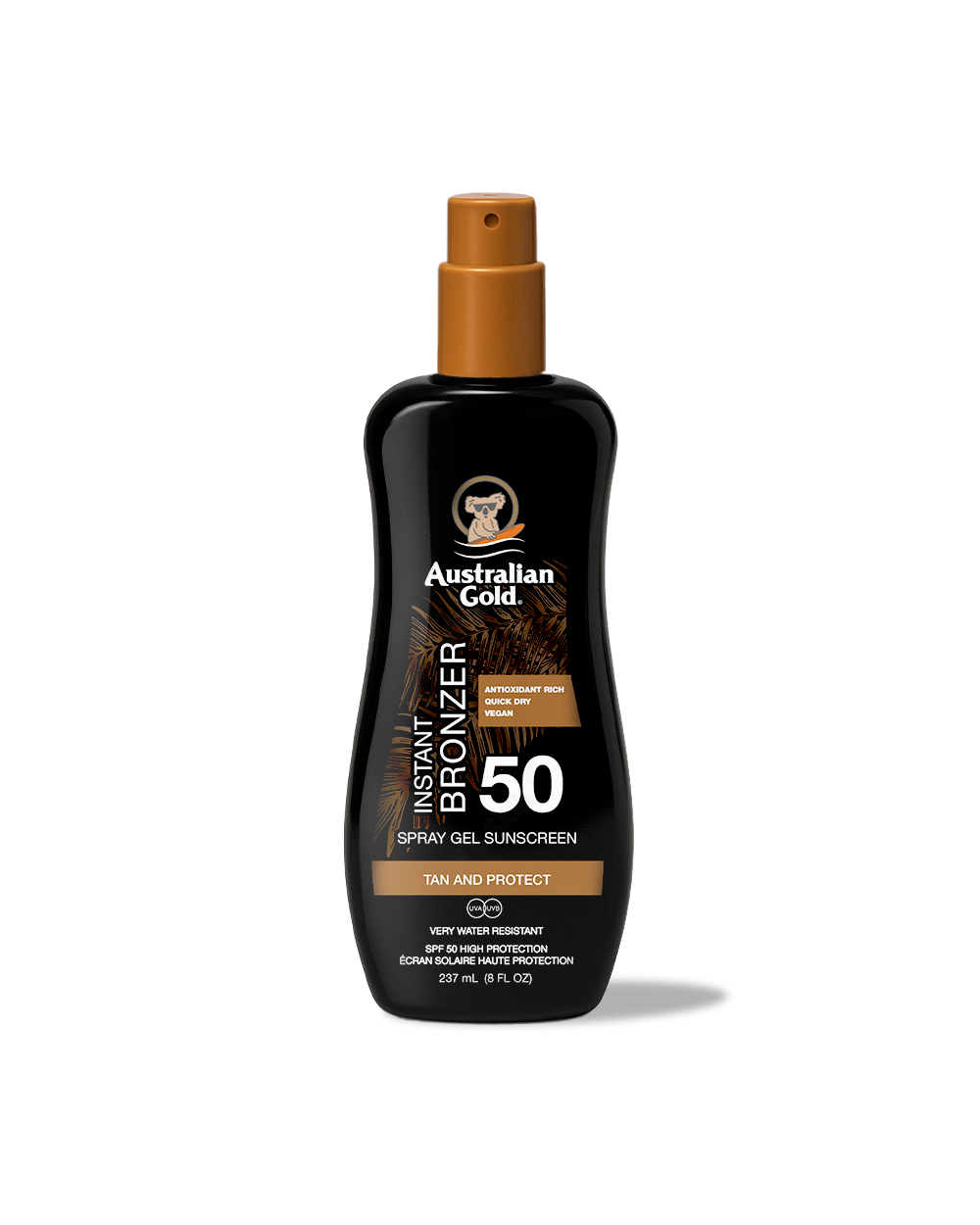 Australian Gold SPF 50 Spray Gel With Bronzer 237ml