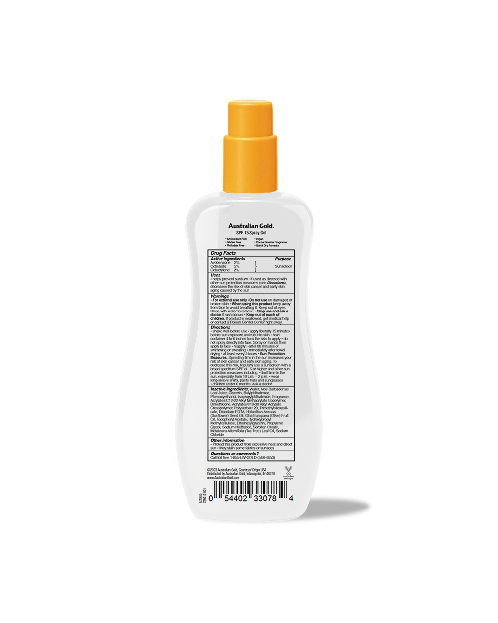 Australian Gold Clear Spray Gel SPF 15 237ml