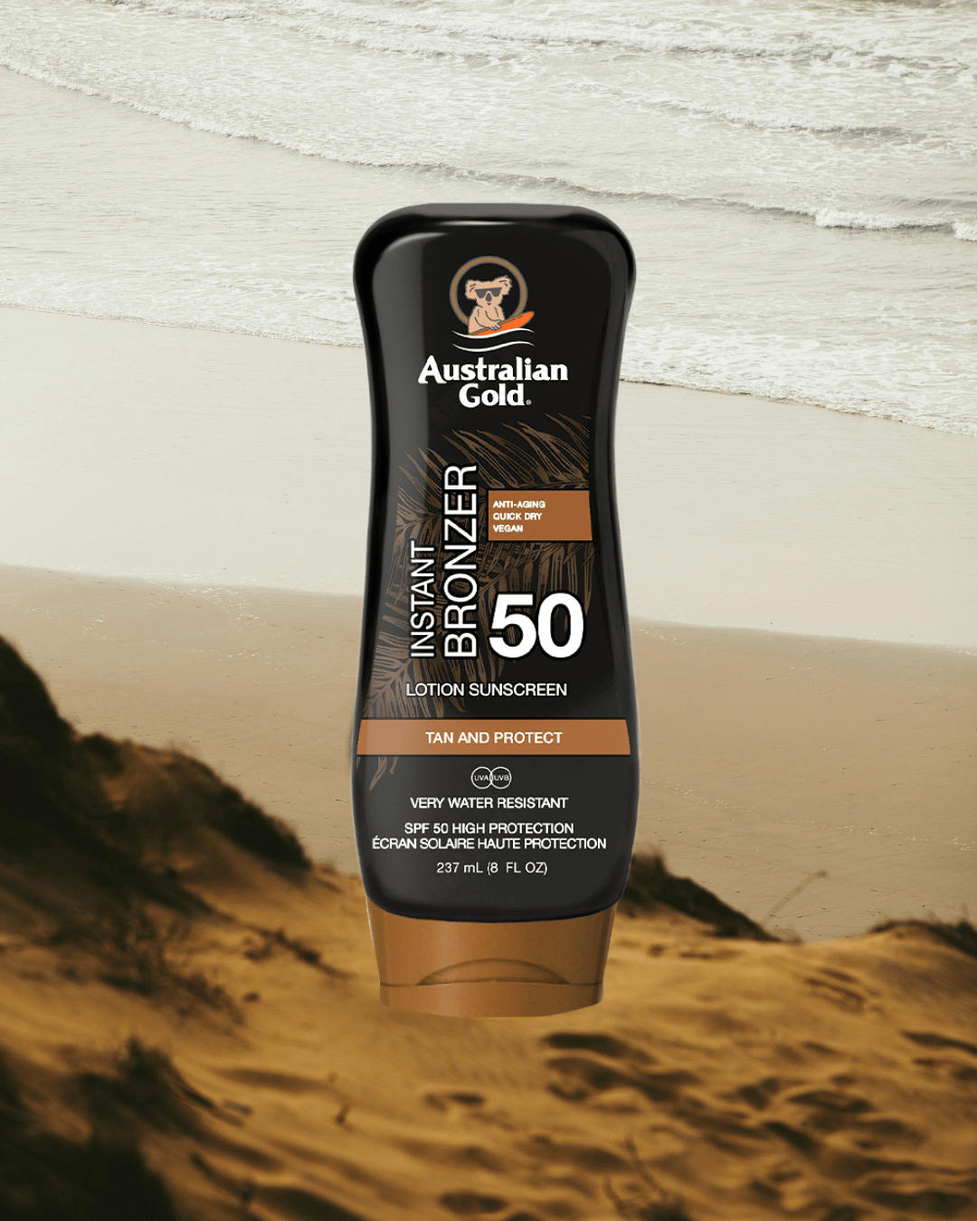 Australian Gold Sun Lotion With Bronzer SPF 50 237ml