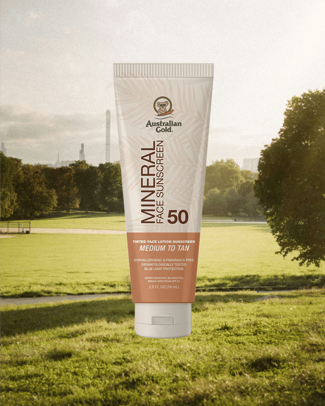 Australian Gold Mineral SPF 50 Tinted Face Medium to Tan 88ml