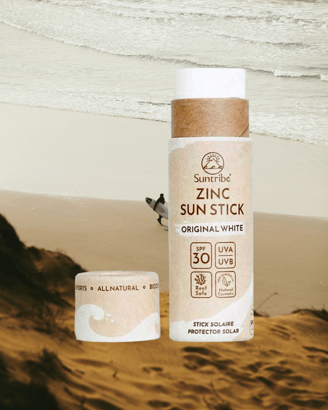 Suntribe Natural Mineral Zinc Sun Stick Original White SPF 30 30g