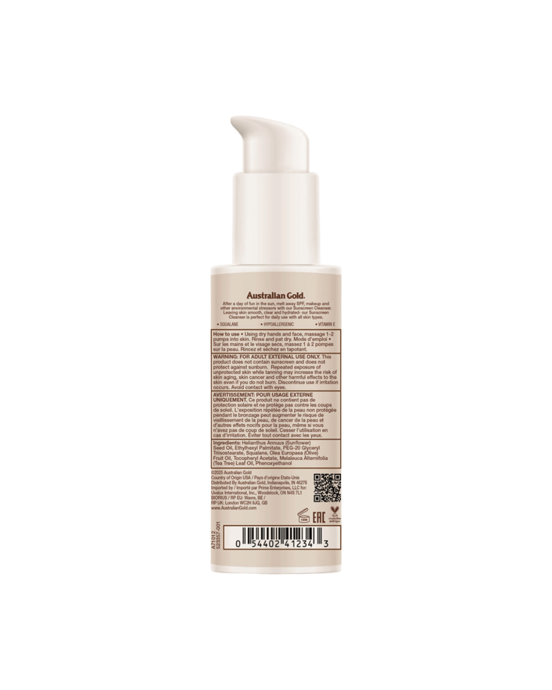 Australian Gold Sunscreen Cleanser 89ml