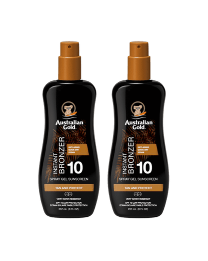 Australian Gold Spray Gel With Instant Bronzer SPF 10 237ml - 2 Pack Saver
