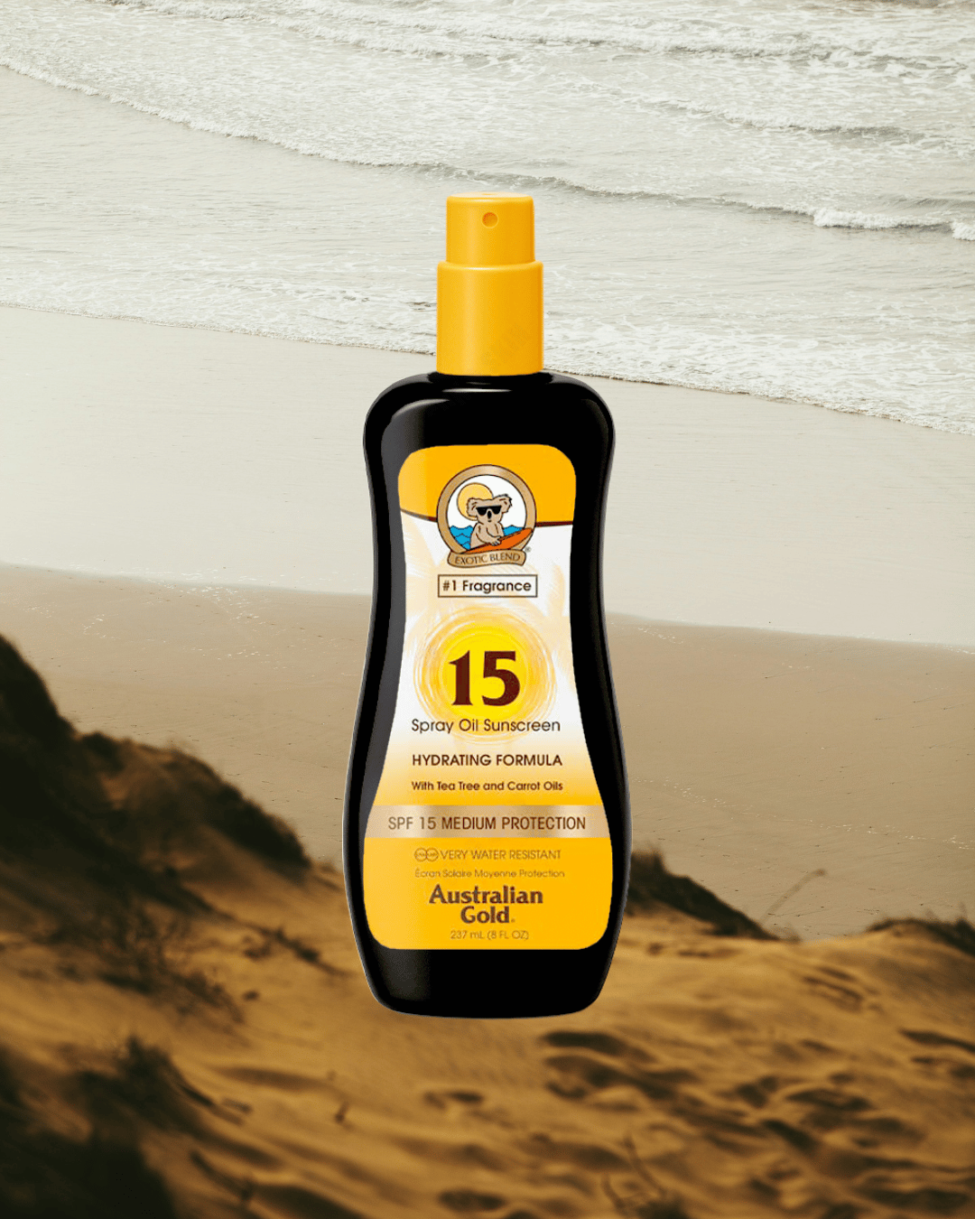 Australian Gold Sun Protection Spray Oil SPF 15 With Carrot Oil 237ml