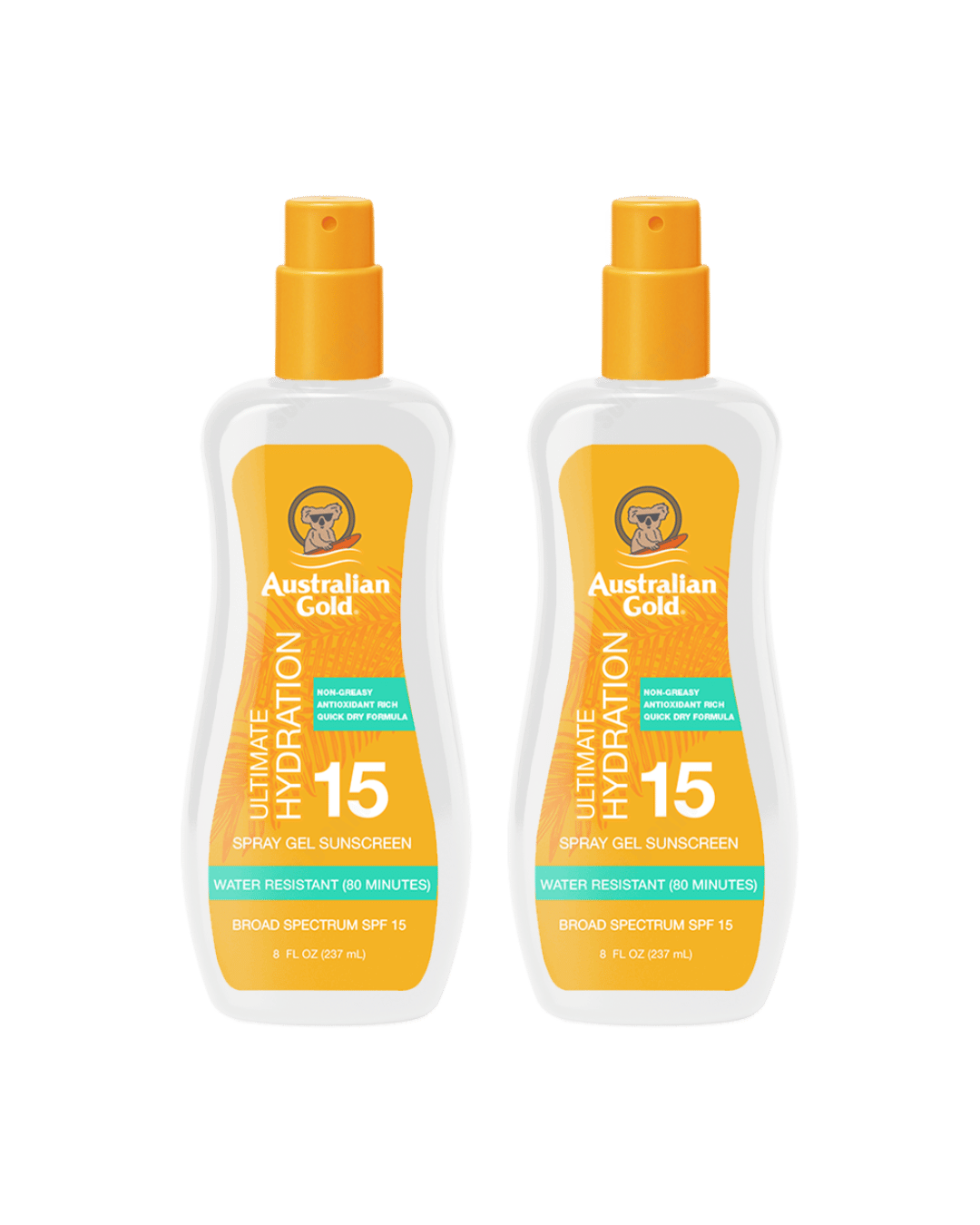Australian Gold Clear Spray Gel SPF 15 237ml - 2 Pack Saver