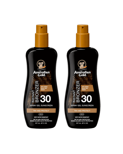 Australian Gold Spray Gel With Instant Bronzer SPF 30 237ml - 2 Pack Saver