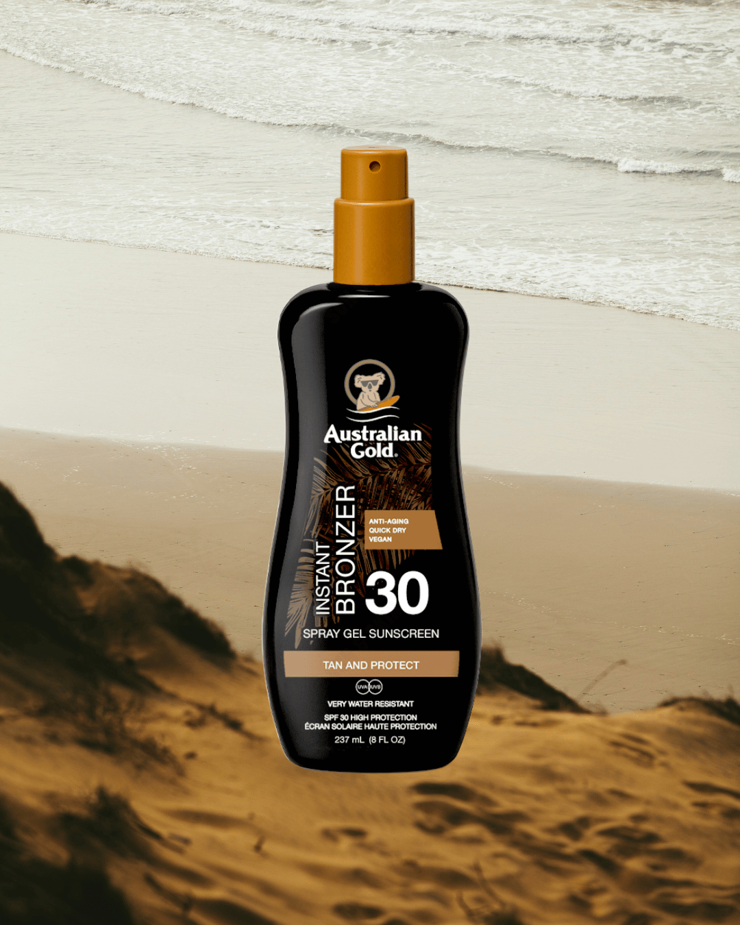 Australian Gold Spray Gel With Instant Bronzer SPF 30 237ml - 2 Pack Saver