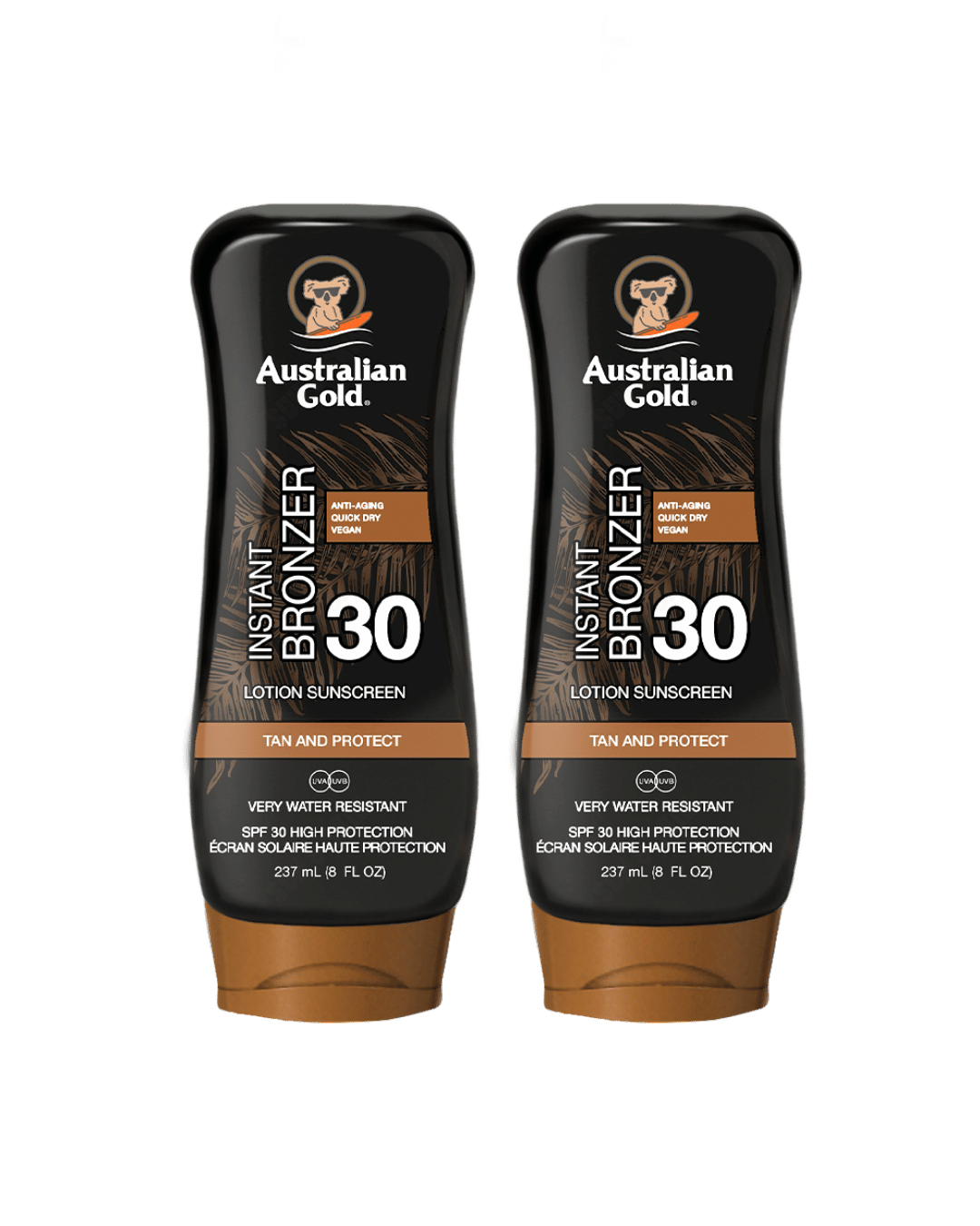 Australian Gold Sun Lotion With Bronzer SPF 30 237ml - 2 Pack Saver
