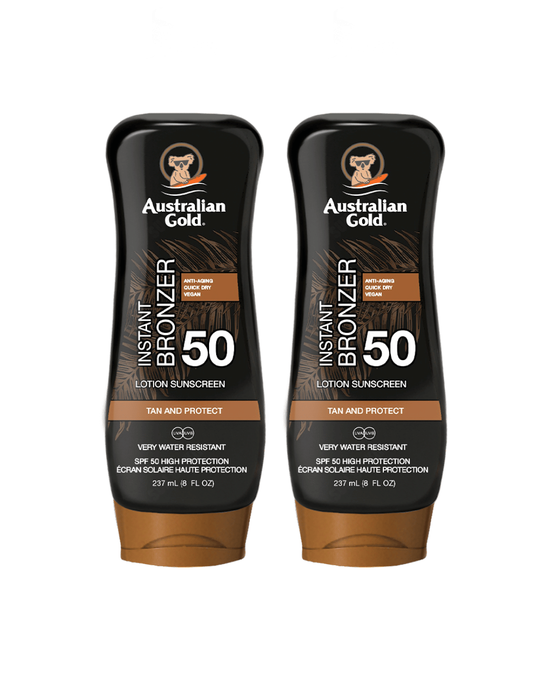 Australian Gold Sun Lotion With Bronzer SPF 50 237ml - 2 Pack Saver