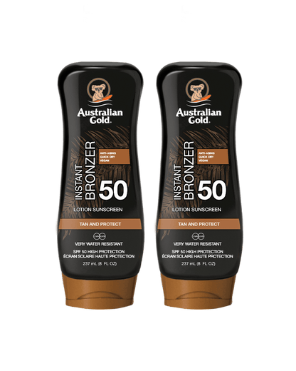Australian Gold Sun Lotion With Bronzer SPF 50 237ml - 2 Pack Saver
