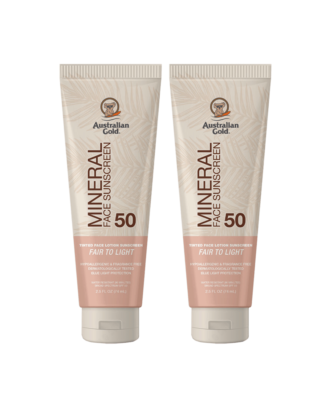 Australian Gold Botanical Tinted Mineral Face Lotion SPF 50 - Fair/Light 88ml - 2 Pack Saver