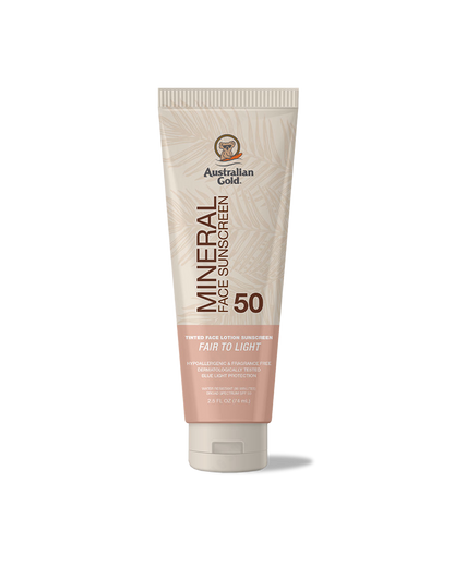 Australian Gold Mineral SPF 50 Tinted Face Fair to Light 88ml