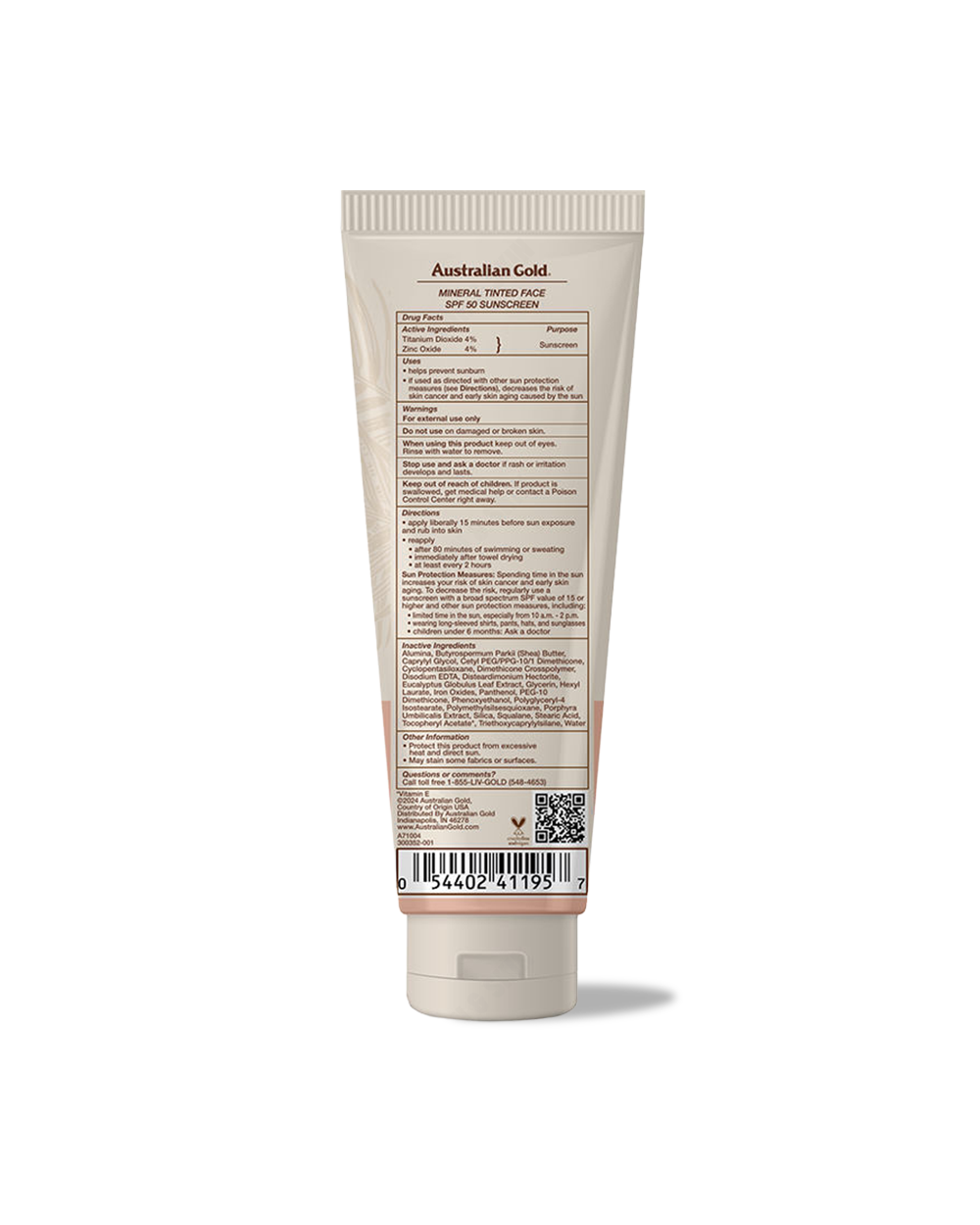 Australian Gold Botanical Tinted Mineral Face Lotion SPF 50 - Fair/Light 88ml - 2 Pack Saver
