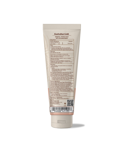 Australian Gold Botanical Tinted Mineral Face Lotion SPF 50 - Fair/Light 88ml - 2 Pack Saver