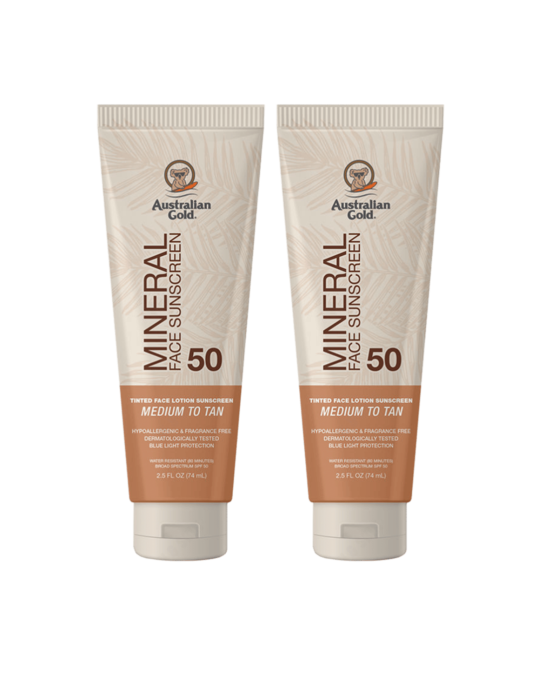 Australian Gold Mineral SPF 50 Tinted Face Medium to Tan 88ml - 2 Pack Saver