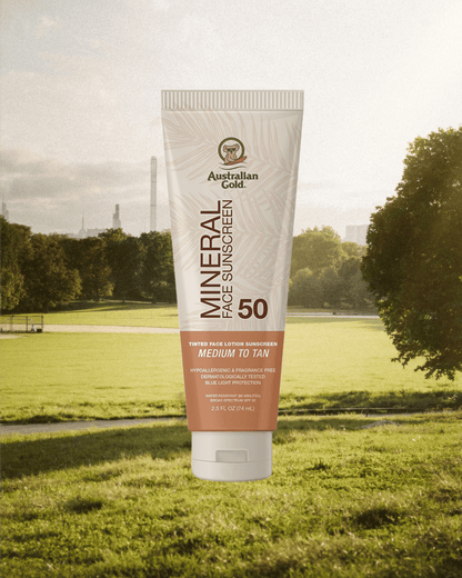 Australian Gold Mineral SPF 50 Tinted Face Medium to Tan 88ml - 2 Pack Saver