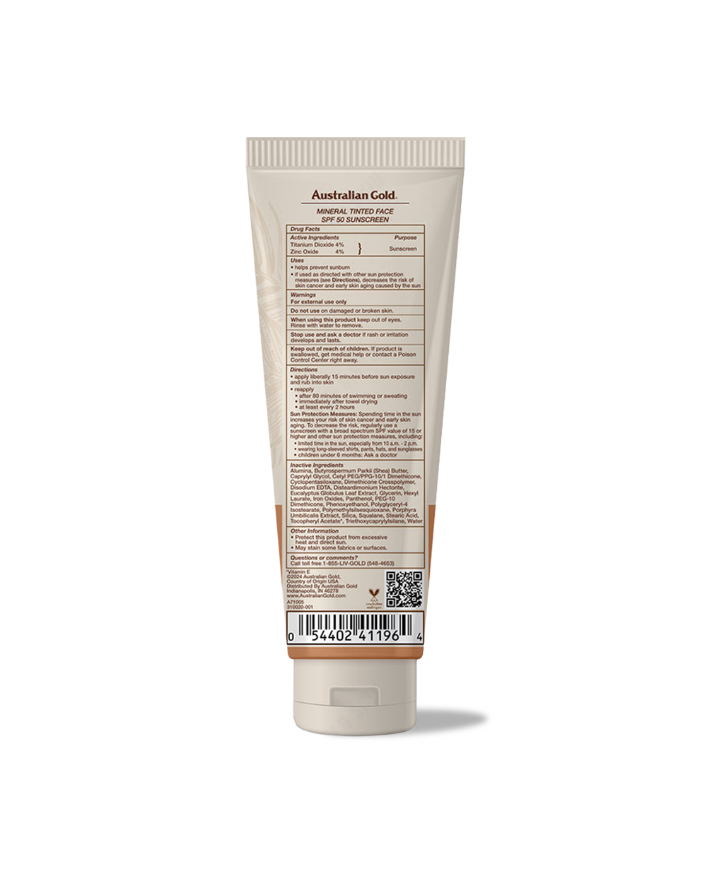 Australian Gold Mineral SPF 50 Tinted Face Medium to Tan 88ml - 2 Pack Saver