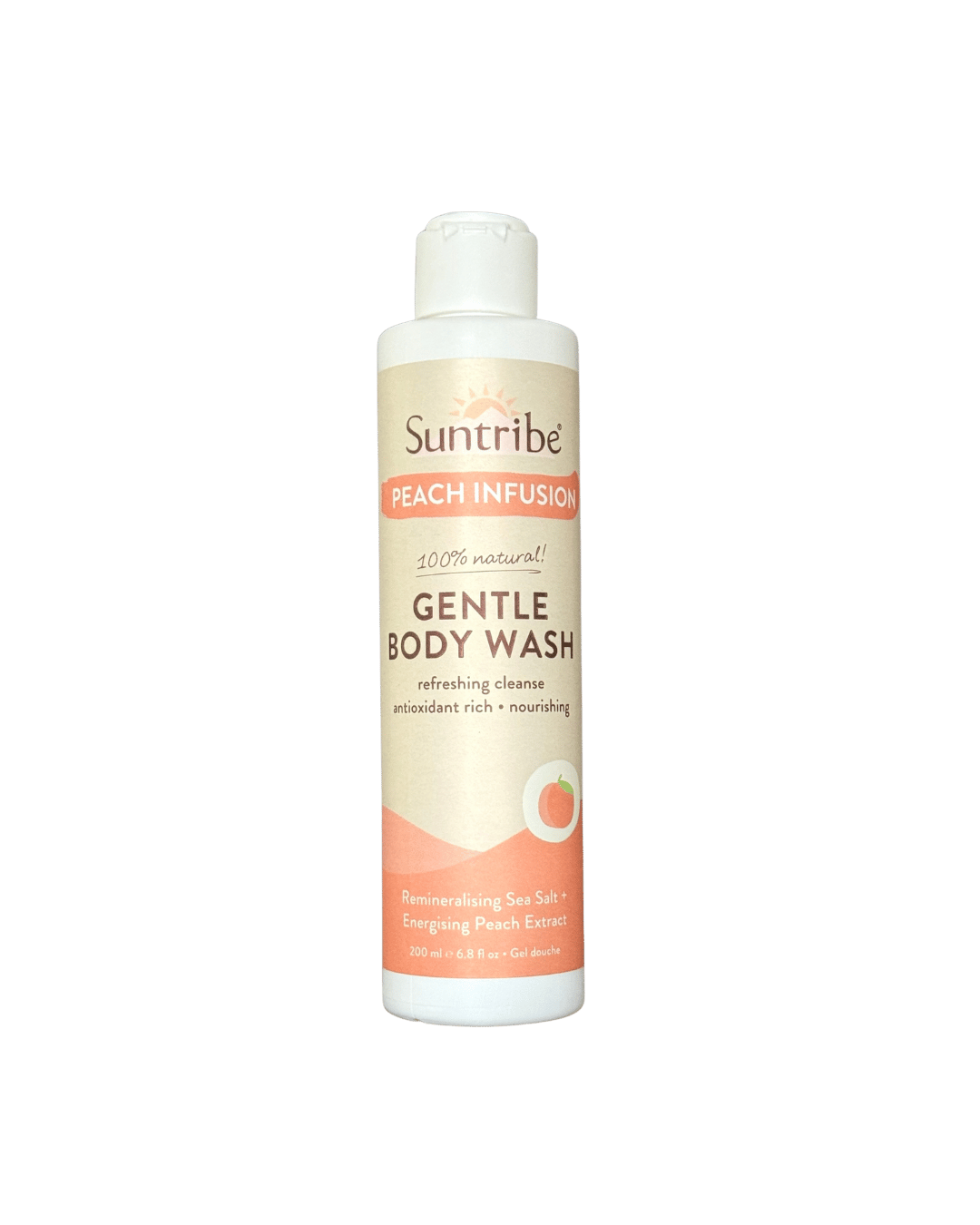 Suntribe Natural Gentle Body Wash Peach Infusion 200ml