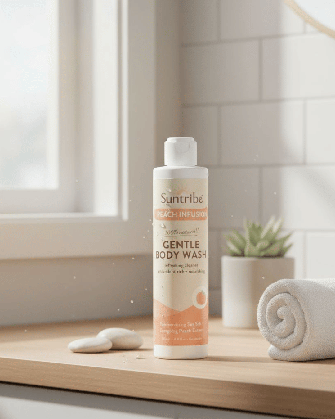 Suntribe Natural Gentle Body Wash Peach Infusion 200ml