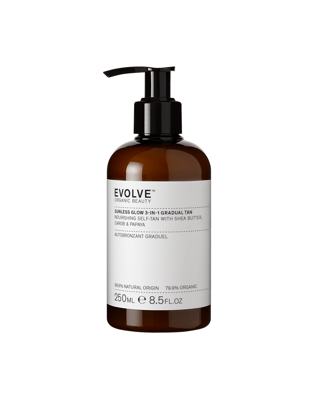 Evolve Organic Beauty Sunless Glow 3-in-1 Gradual Tan 250ml