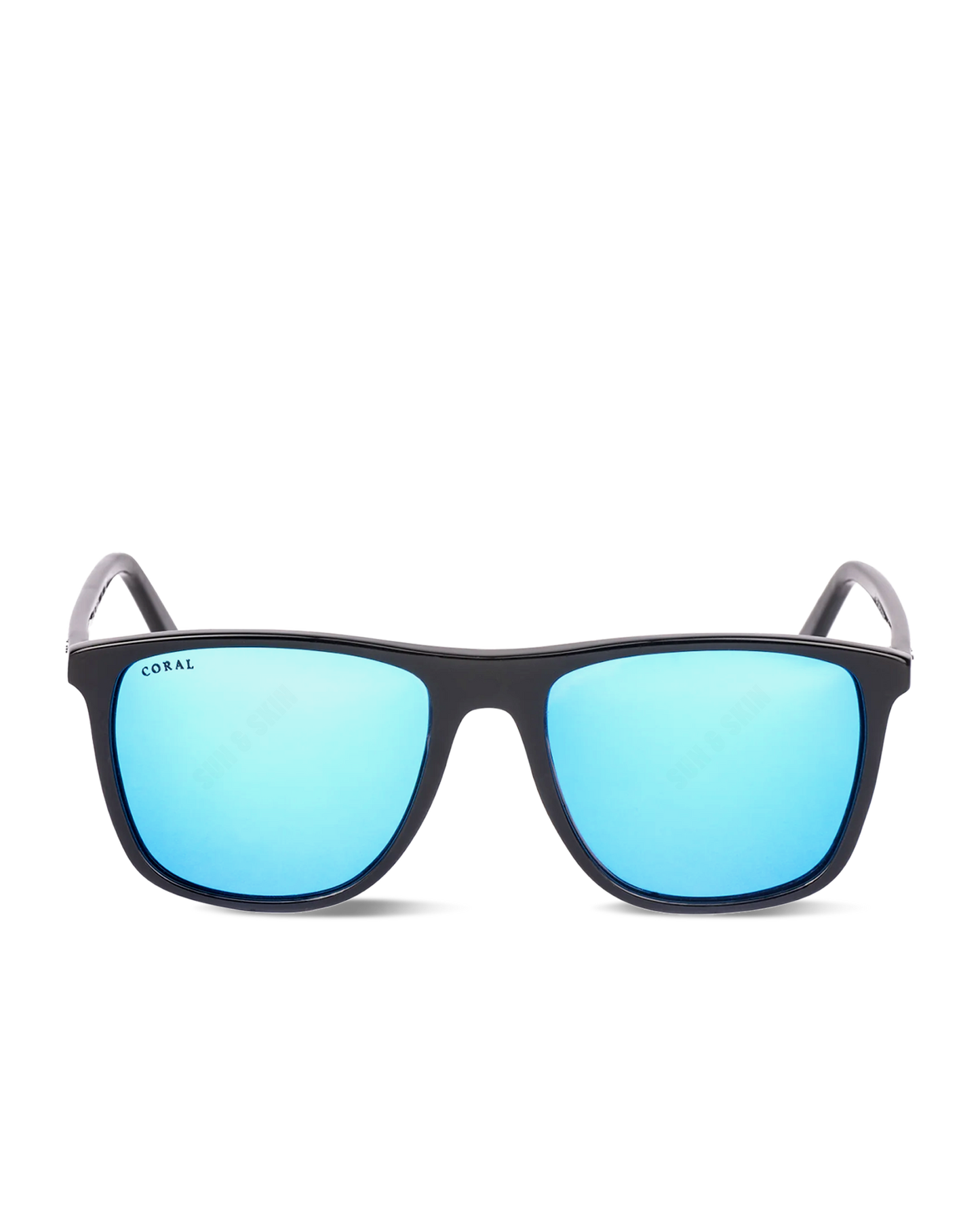 Coral Eyewear Nuttall Sunglasses - Black with Blue Polarised Lens