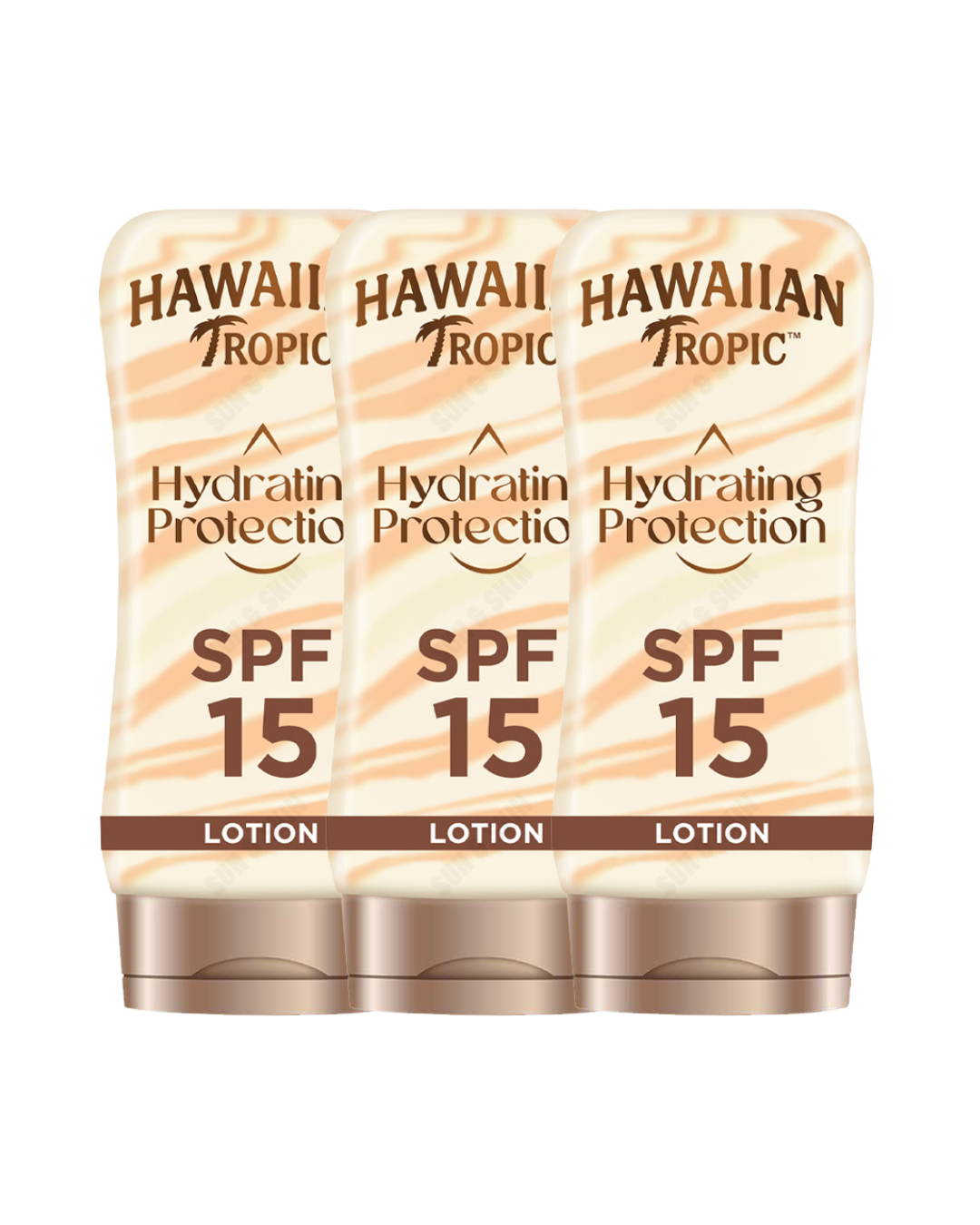 Hawaiian Tropic Hydrating Protection Lotion SPF 15 180ml – 3 Pack Saver