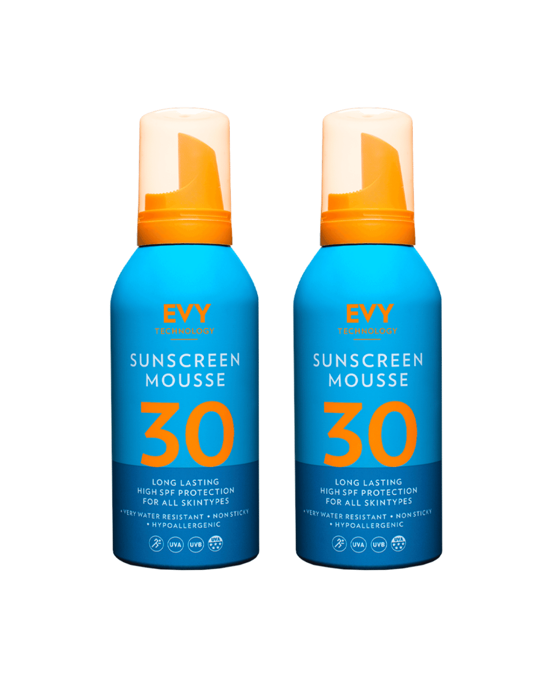 EVY Sunscreen Mousse SPF 30 150ml - 2 Pack Saver