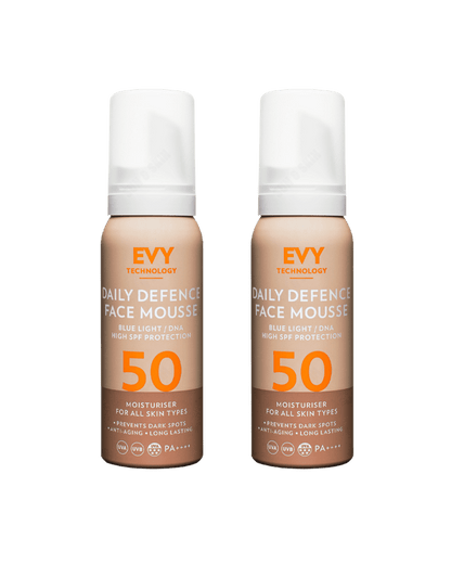 EVY Daily Defence Mousse SPF 50+ 75ml - 2 Pack Saver
