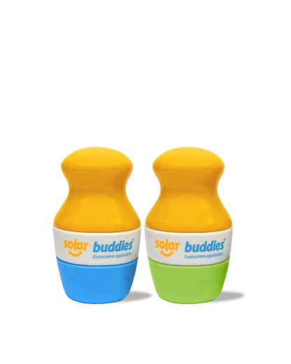 Solar Buddies Refillable Sunscreen Applicator Duo Pack Blue And Green