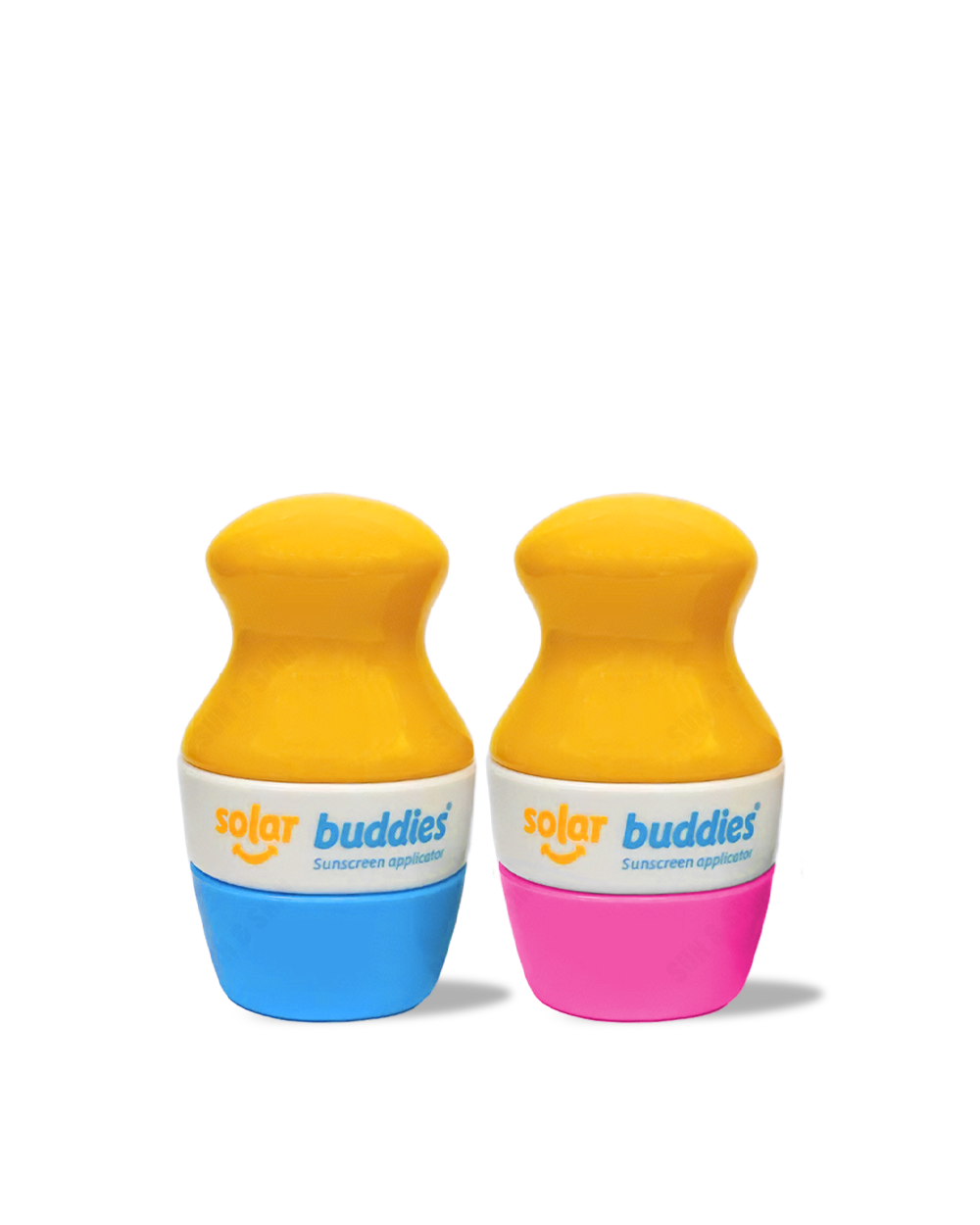 Solar Buddies Refillable Sunscreen Applicator Duo Pack Blue And Pink