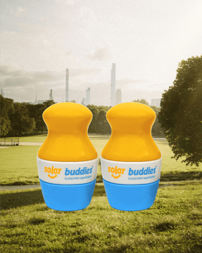 Solar Buddies Refillable Sunscreen Applicator Duo Pack Blue