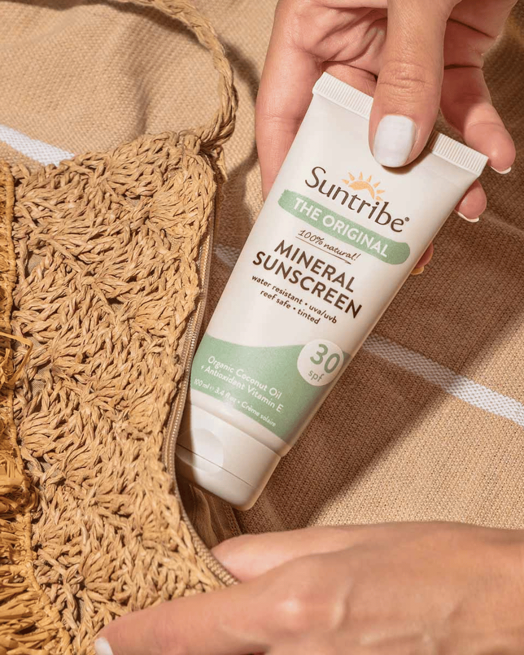 Suntribe Natural Mineral Sunscreen Lotion SPF 30 100ml - 2 Pack Saver