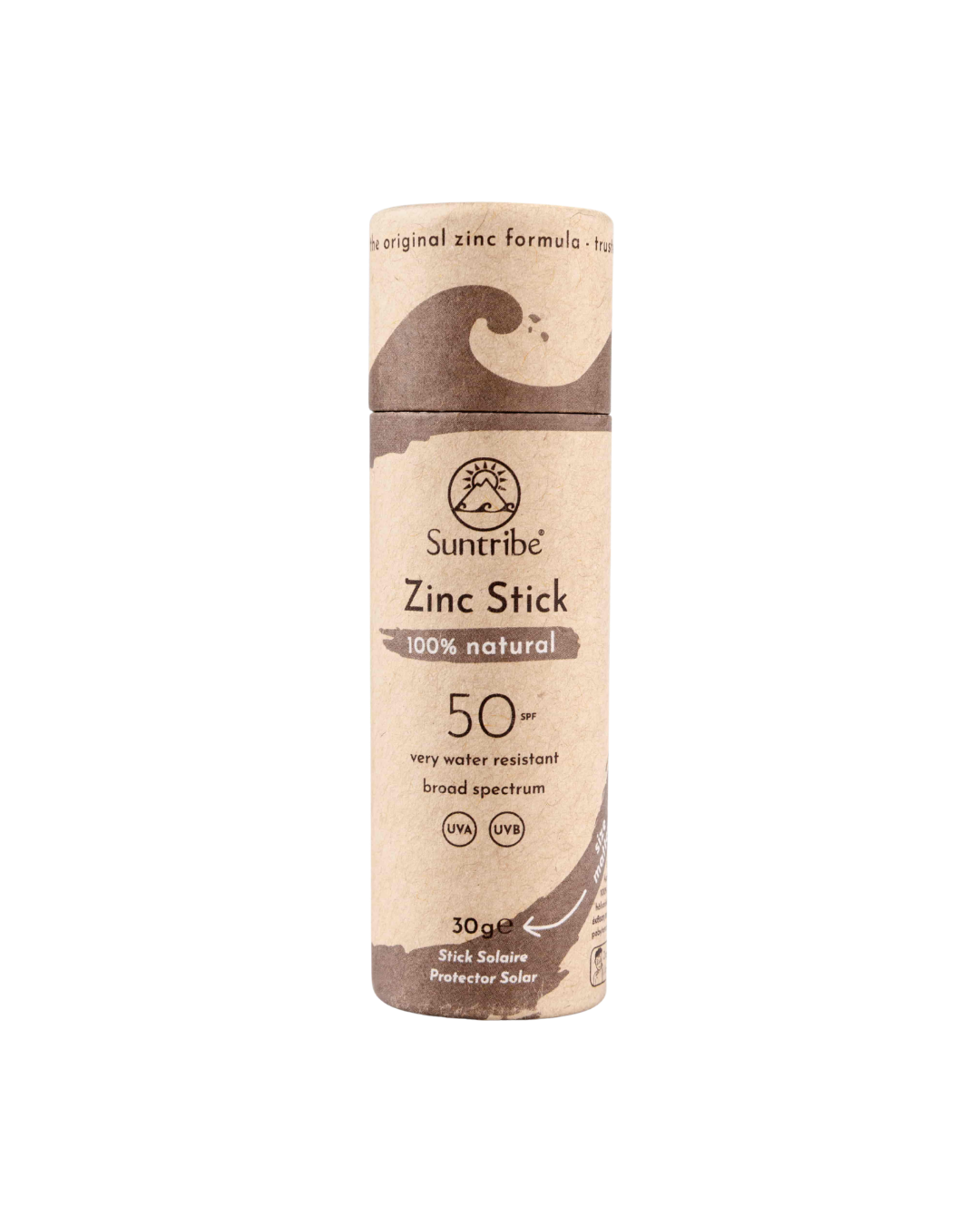 Suntribe Natural Mineral Zinc Sun Stick Cocoa Tint SPF 50 30g