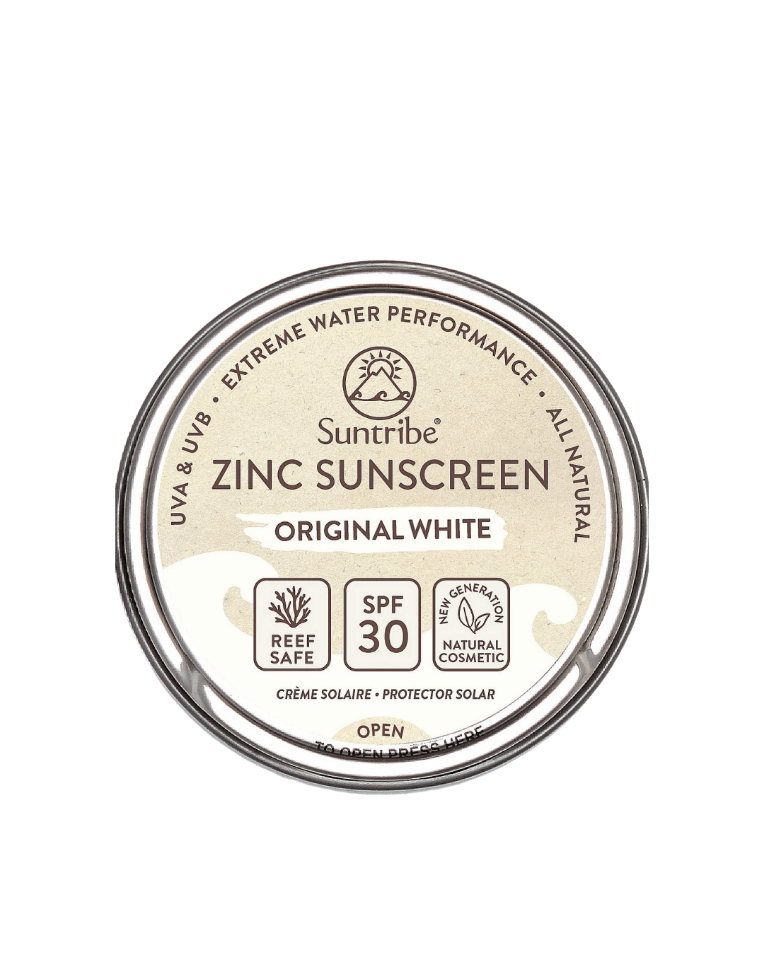 Suntribe Natural Mineral Face & Sport Zinc Sunscreen Original White SPF 50 45g