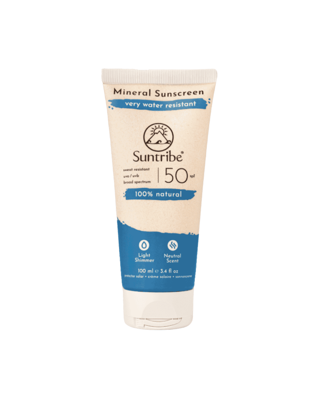 Suntribe Active Organic Mineral Sunscreen SPF 50 100ml