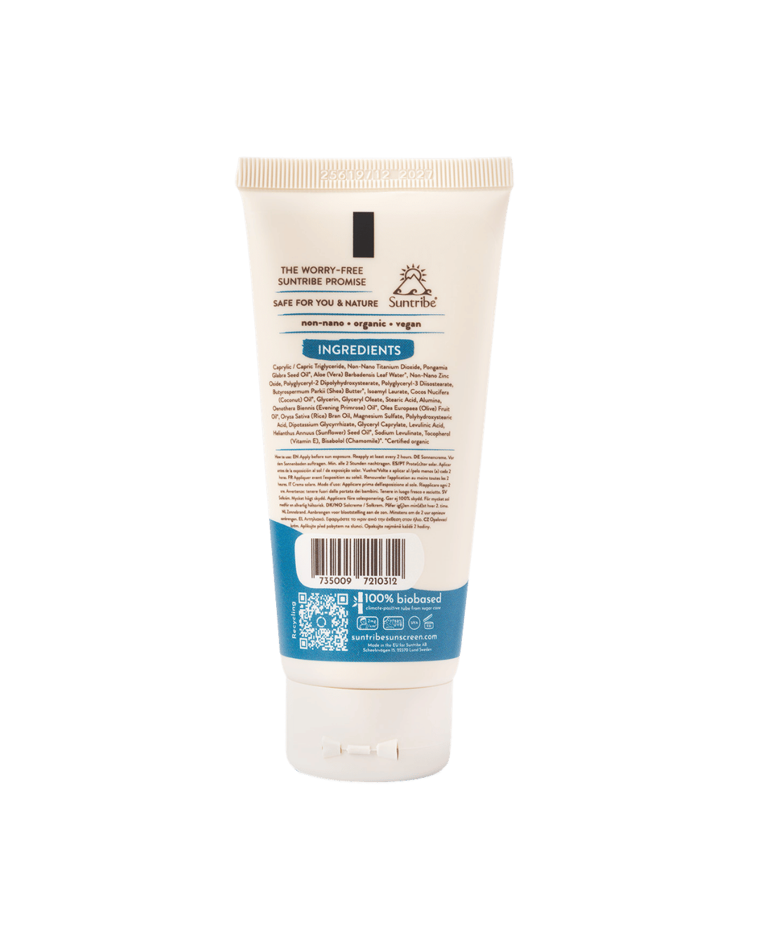 Suntribe Active Organic Mineral Sunscreen SPF 50 100ml - 2 Pack Saver