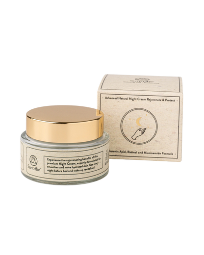 Suntribe Natural Night Cream with Hyaluronic Acid, Niacinamide & Retinol 50ml