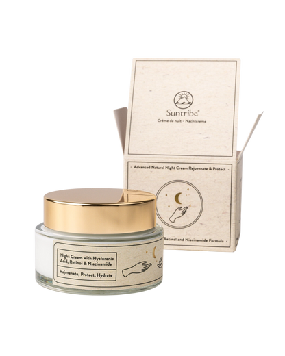 Suntribe Natural Night Cream with Hyaluronic Acid, Niacinamide & Retinol 50ml