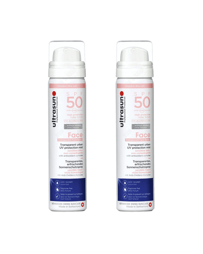 Ultrasun UV Face & Scalp Mist SPF 50 75ml - 2 Pack Saver