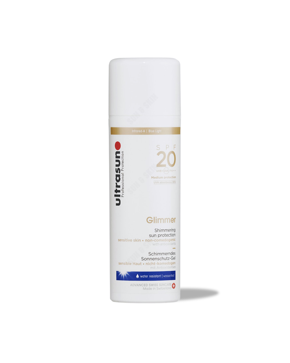 Ultrasun Sensitive Glimmer Sun Protection SPF 20 150ml
