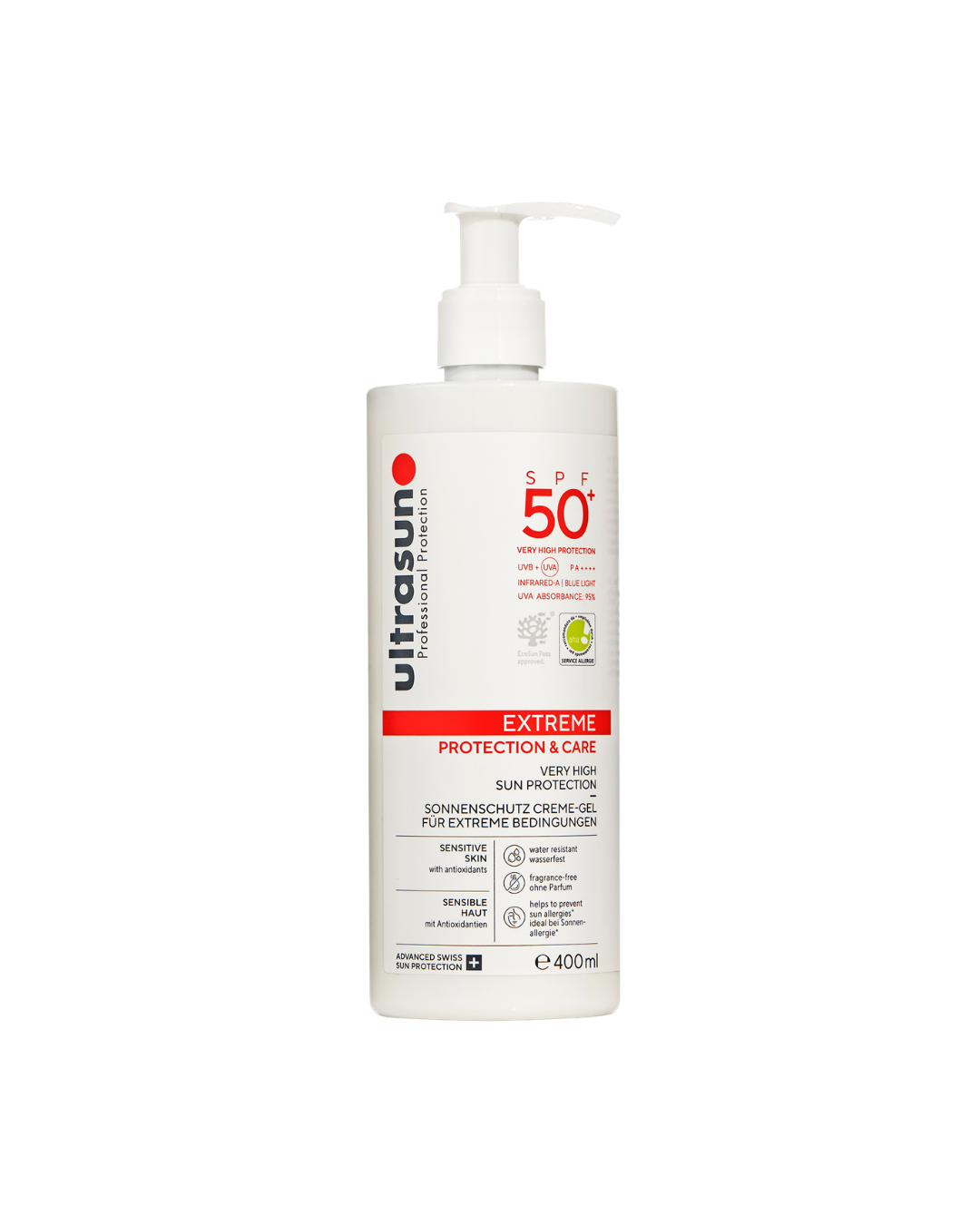 Ultrasun Ultra Sensitive Very High SPF 50+ Extreme Sunscreen 400ml