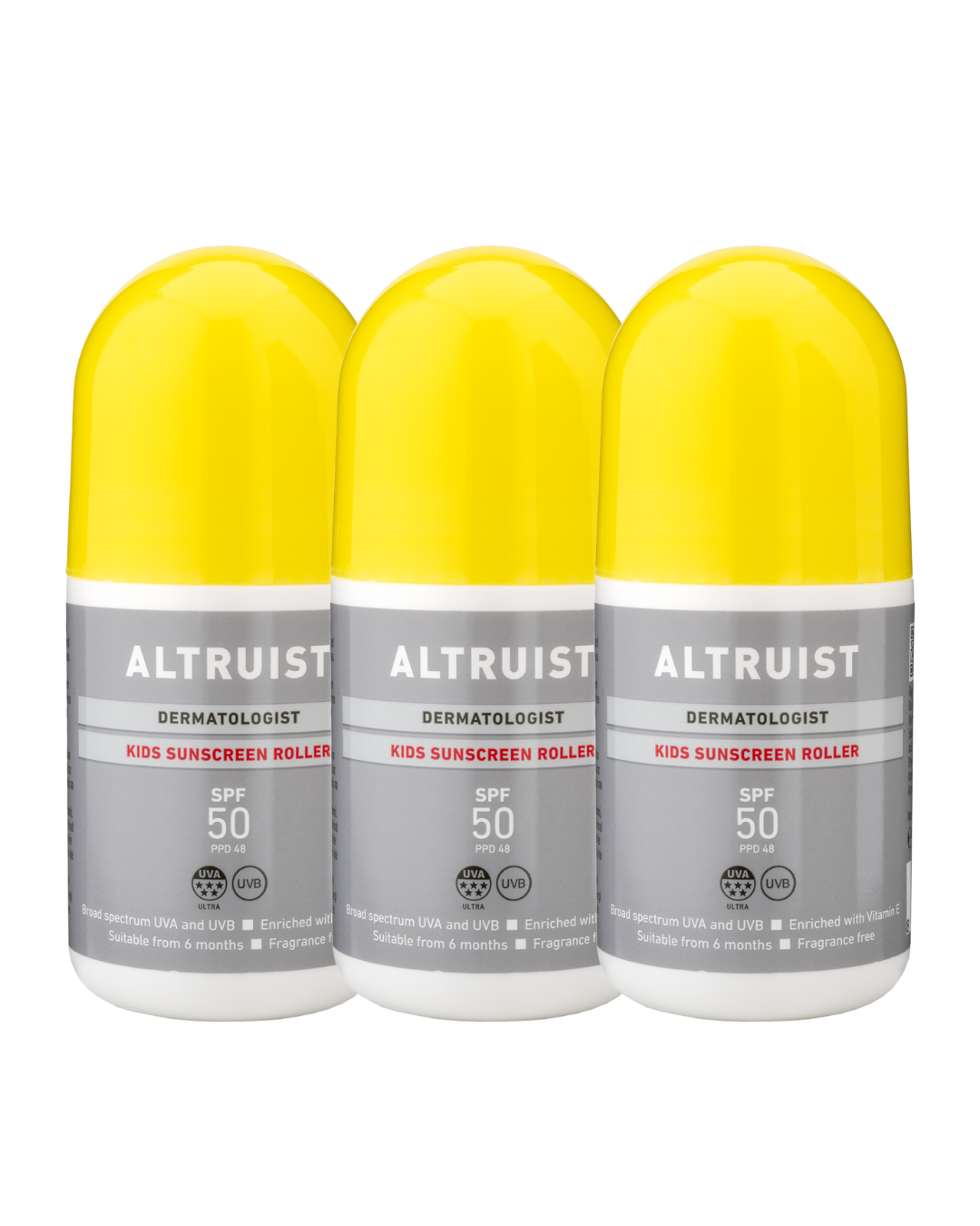 Altruist Kids Sunscreen Roller SPF50 100ml - 3 Pack Saver Bundle