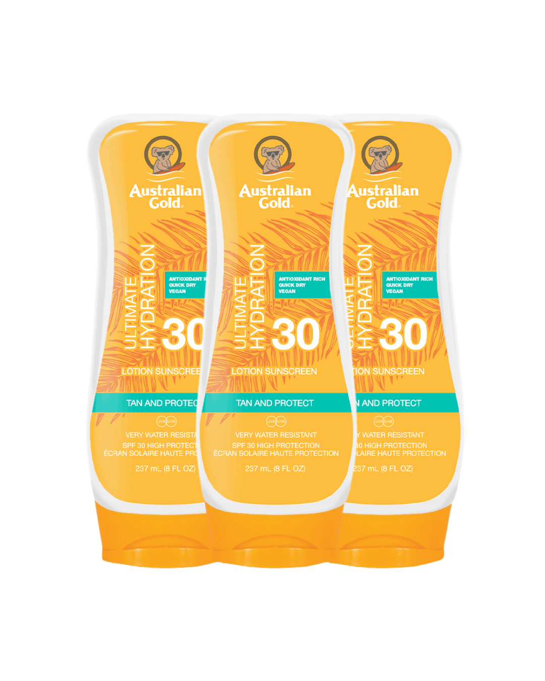Australian Gold Sunscreen Sun Lotion SPF 30 237ml - 3 Pack Saver