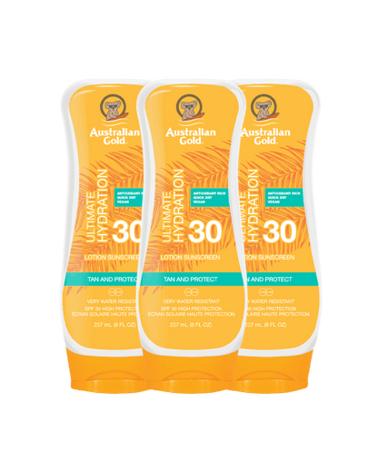 Australian Gold Sunscreen Sun Lotion SPF 30 237ml - 3 Pack Saver
