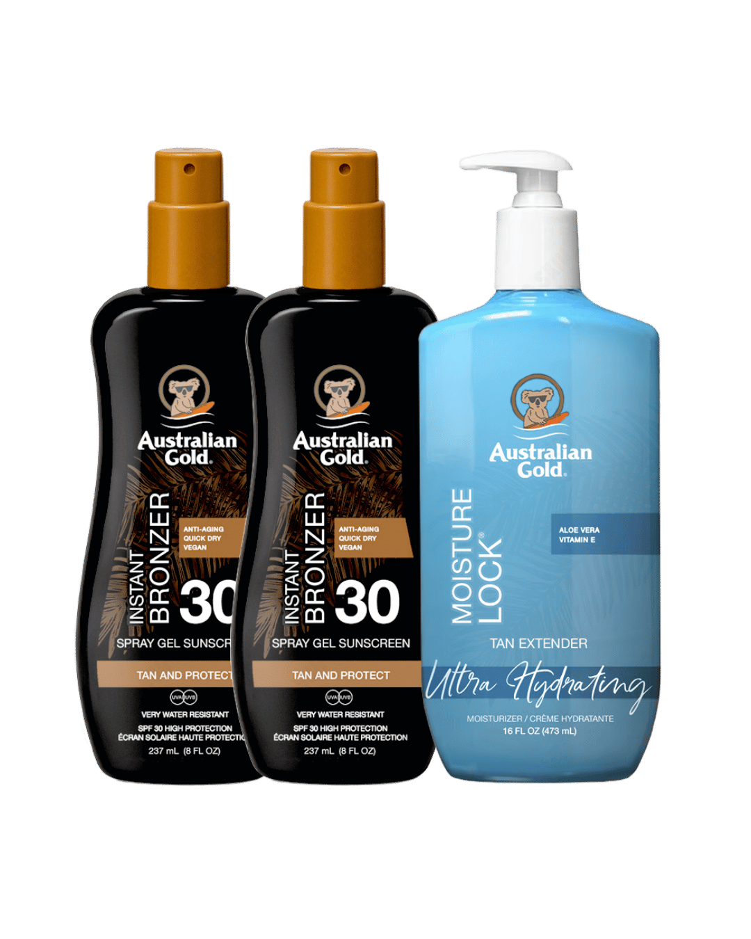 Australian Gold Spray Gel SPF 30 Bundle