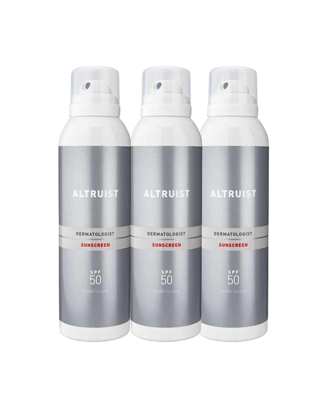 Altruist Dermatologist Invisible Sunscreen Spray SPF 50 200ml - 3 Pack Saver