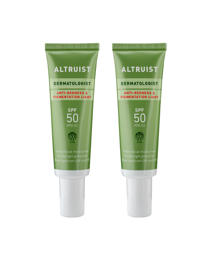 Altruist Anti-Redness & Pigmentation Light Tinted Facial Cream SPF 50 30ml - 2 Pack Saver