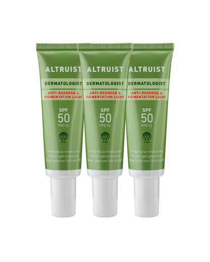 Altruist Anti-Redness & Pigmentation Light Tinted Facial Cream SPF 50 30ml - 3 Pack Saver