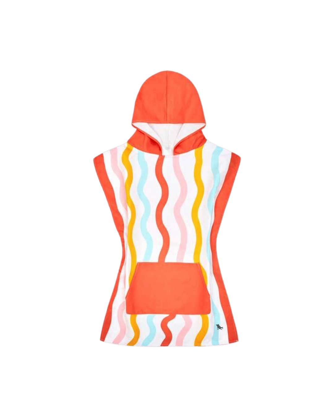 Dock & Bay Kids Poncho Hooded Towel - Squiggle Face